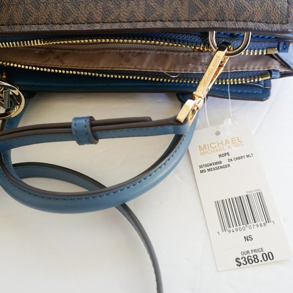 Michael Kors Bags Michael Kors Hope Messenger Bag Mk Brown Blue